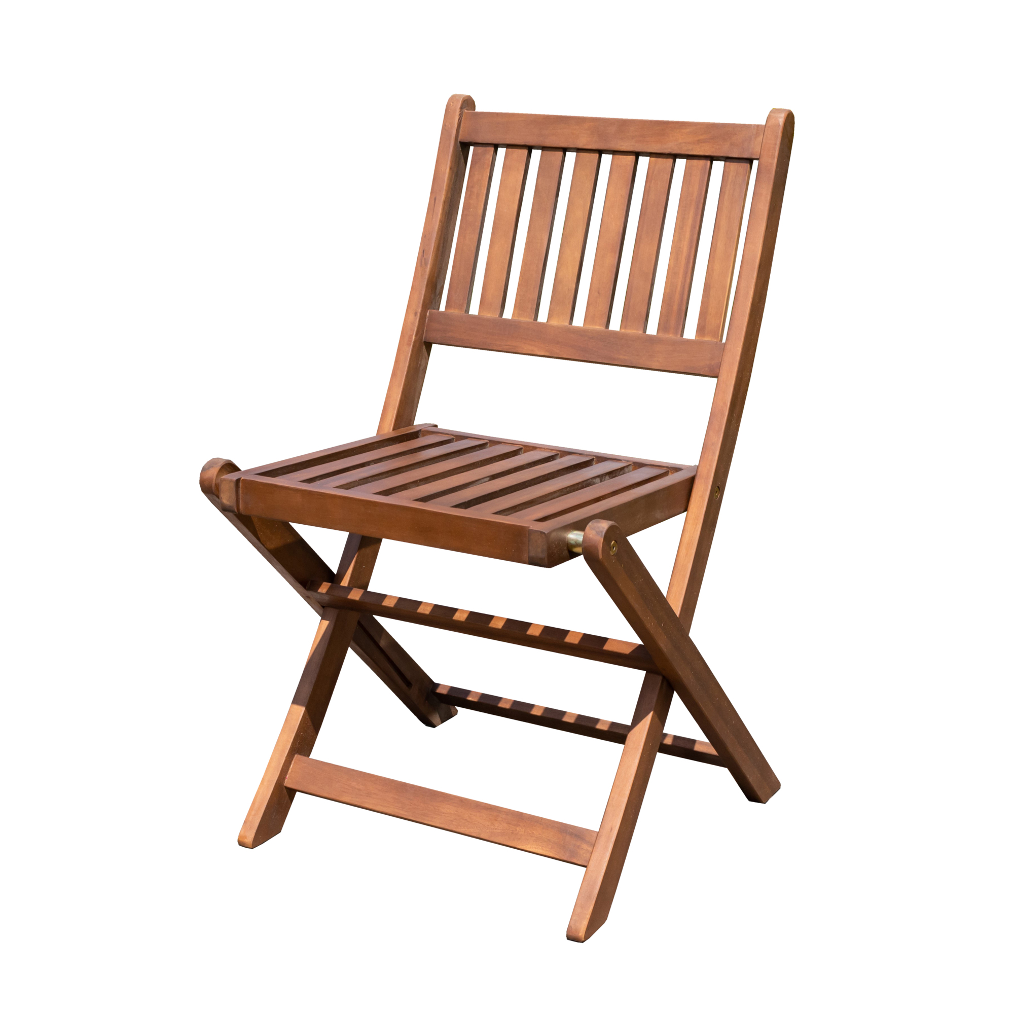 Merry Products, Acacia Folding Dining Chairs 4pc, Primary Color Natural, Material Hardwood, Width 19.3 in, Model# TBS1060114910